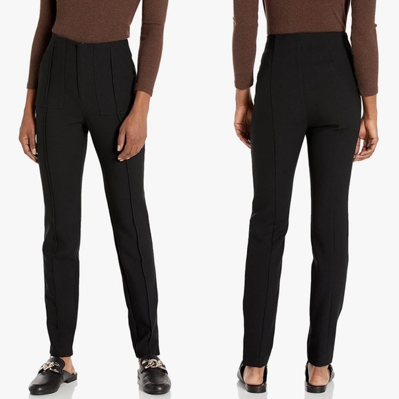 Cinq à Sept Women's Triv Pants Ponte Knit High Waisted Black Skinny Ankle Size 2 - Picture 1 of 12